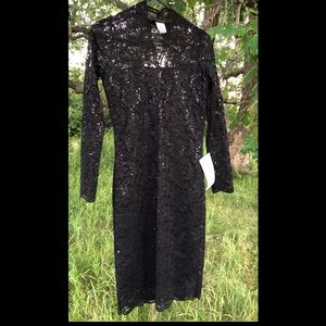 Long sleeve sequin mid dress